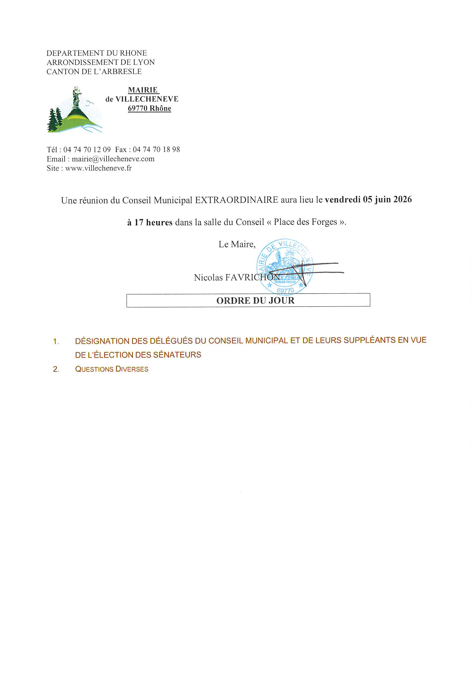 convocation cm 5 juin